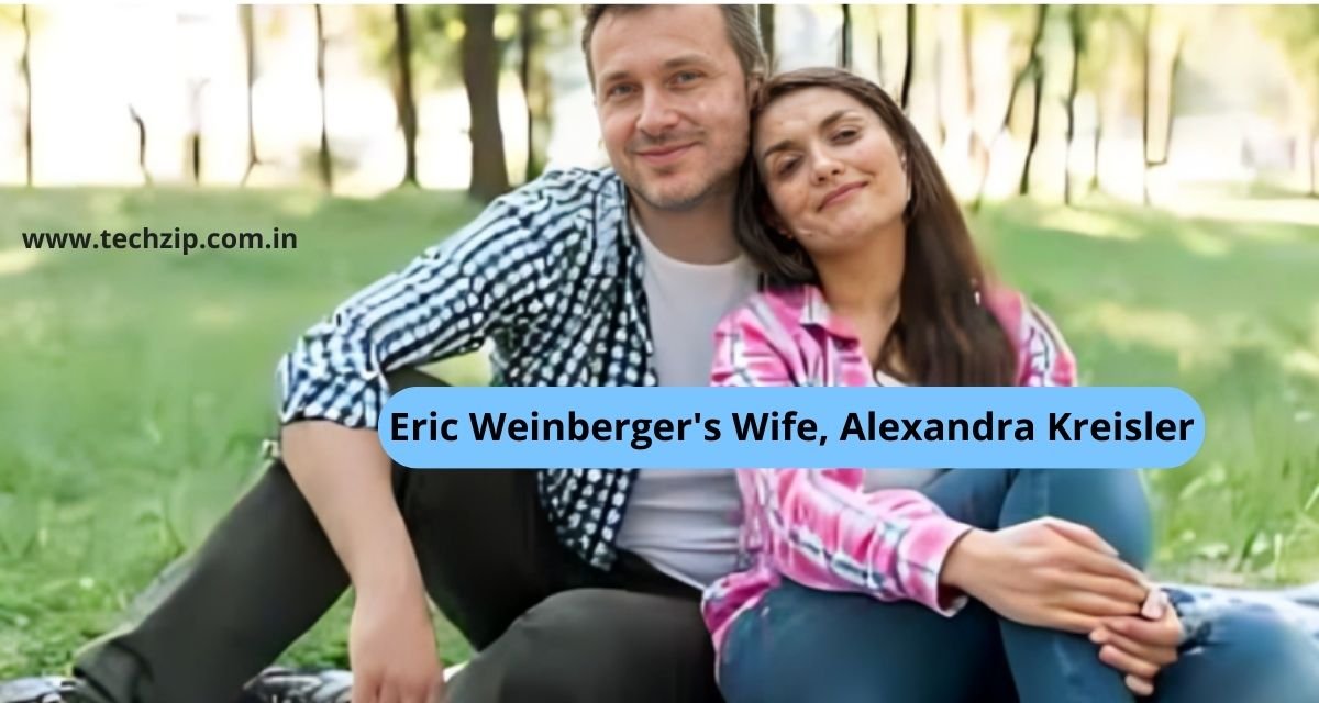 Eric Weinberger with his wife Alexandra Kreisler, sitting on grass in a park